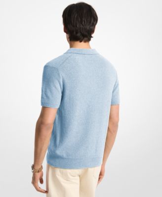 Men's Regular-Fit Boucle Sweater Polo Shirt