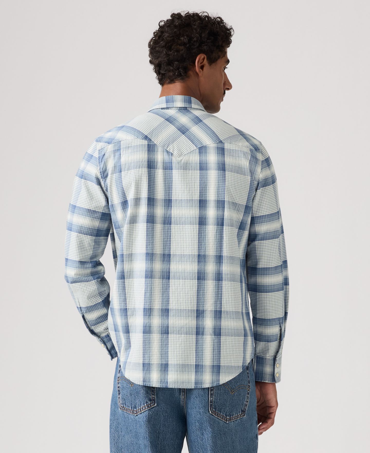Мужская рубашка Levi's Classic-Fit Western, цвет: Клетчатый — фото 4