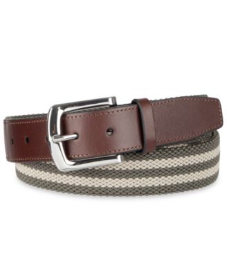 Men's Striped Stretch Cord Casual Belt
