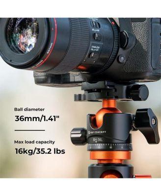 KandF Concept BH-36L 36mm Aluminum Alloy Panoramic Tripod Ball Head with Quick Release Plate