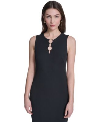 Women's Ring Cut-Out Detail Midi Dress
