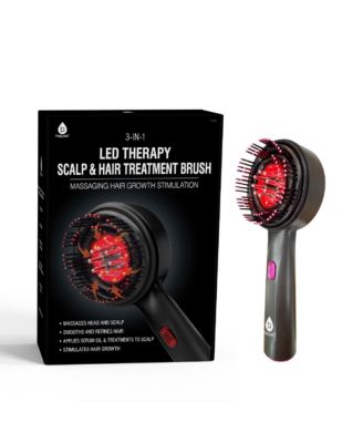 Pursonic 3-in-1 Led Therapy Scalp Hair Treatment Brush Stimulate Growth Boost Volume Enhance Scalp Health - Black 50$