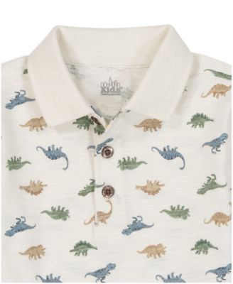 Boys' Toddler 2T-5T Printed Polo, Camera T-Shirt and Twill Cargo Shorts 3-Piece Set