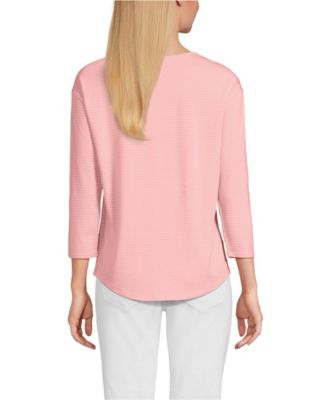 Women's 3/4 Sleeve Lightweight Jersey Shirttail Tee