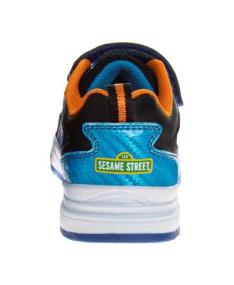 Kids Cookie Monster Light Up Hook & Loop Fashion Sneaker Kids' Easy Hook & Loop Fun Character Design Play Ready Durable (Toddler)