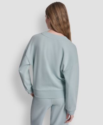 Sport Women's Metallic Bubble Logo V-Neck Sweatshirt