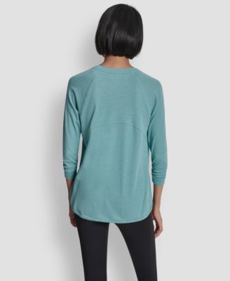 Women's Mini Slub Waffle Three-Quarter-Sleeve T-Shirt