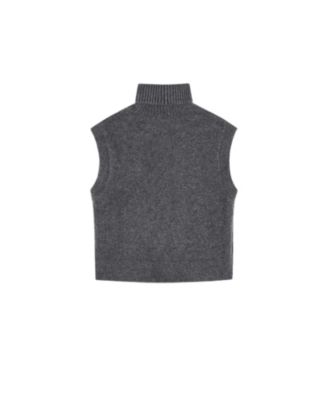 Big Girls New Pompom Vest Tricot