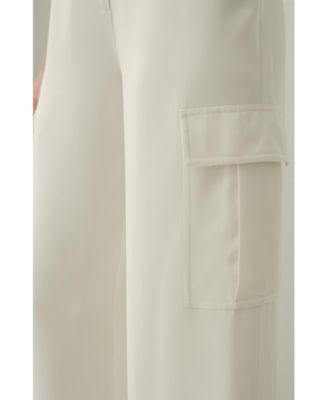 Women's Silk Crepe Cargo Pant