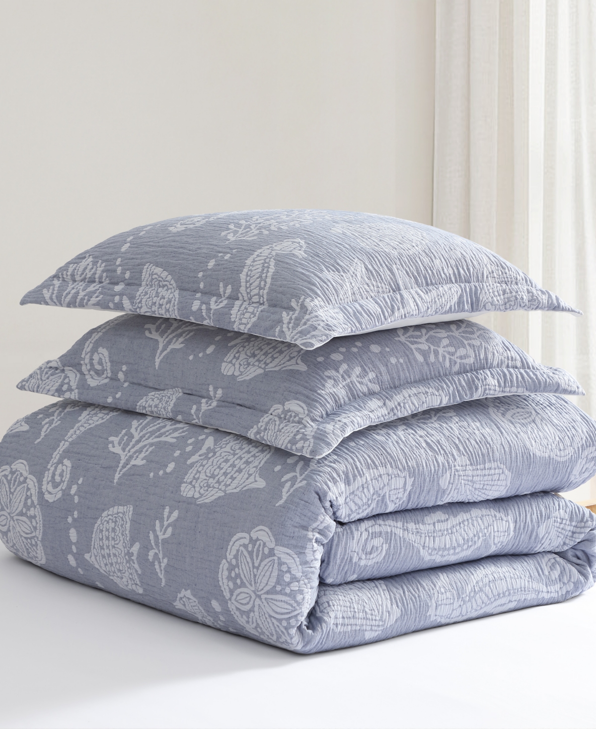 Levtex Seaside Charm Textured -Pc. Duvet Cover Set