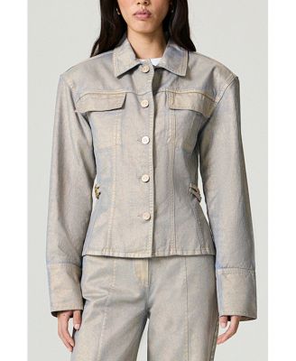 Women's Metallic Denim Jacket