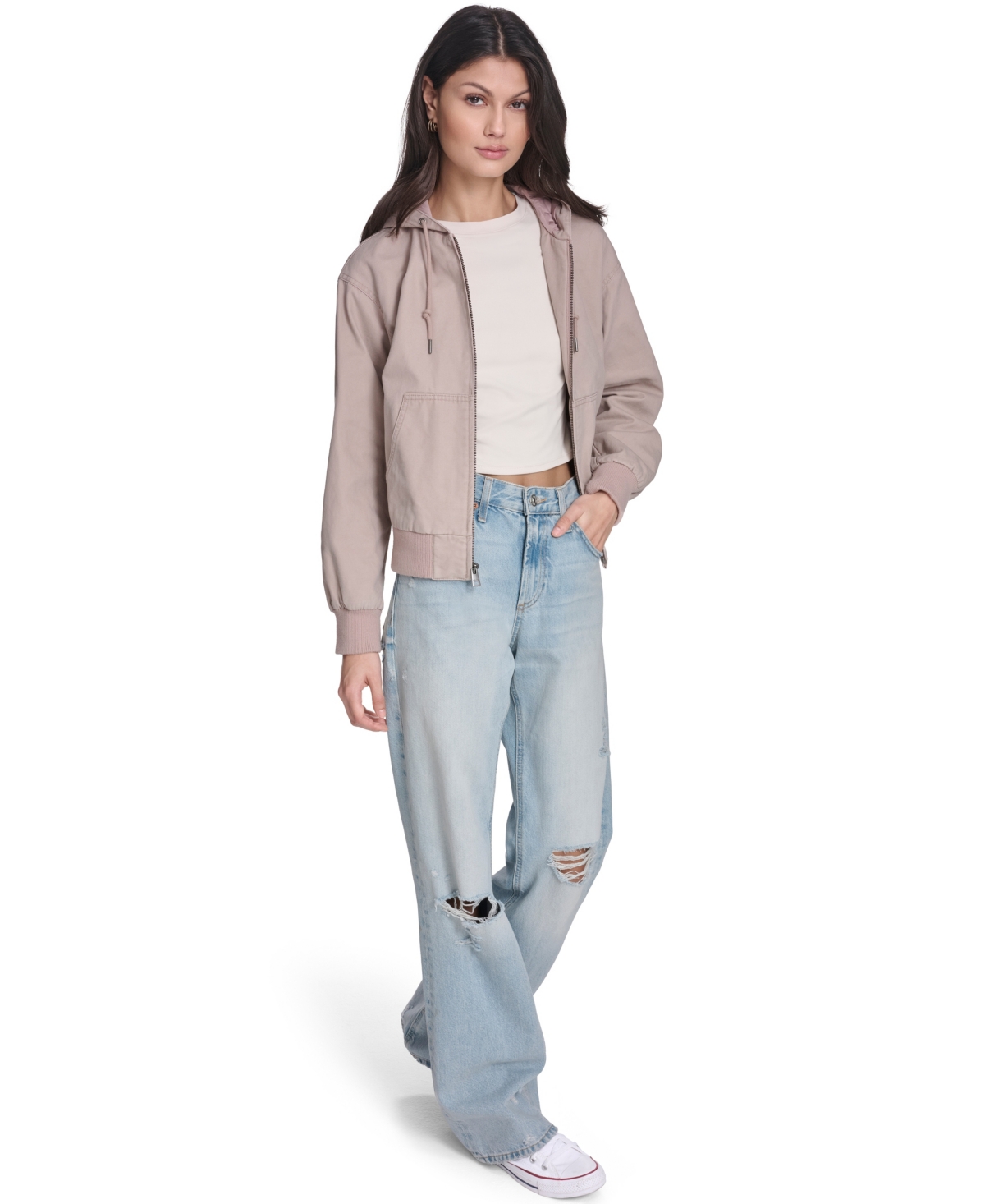 Levi's Women's Relaxed Hooded Bomber Jacket