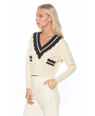 Women's Arden Deep V Contrast Trim Cardigan