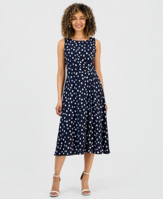 Petite Boat-Neck Midi Dress