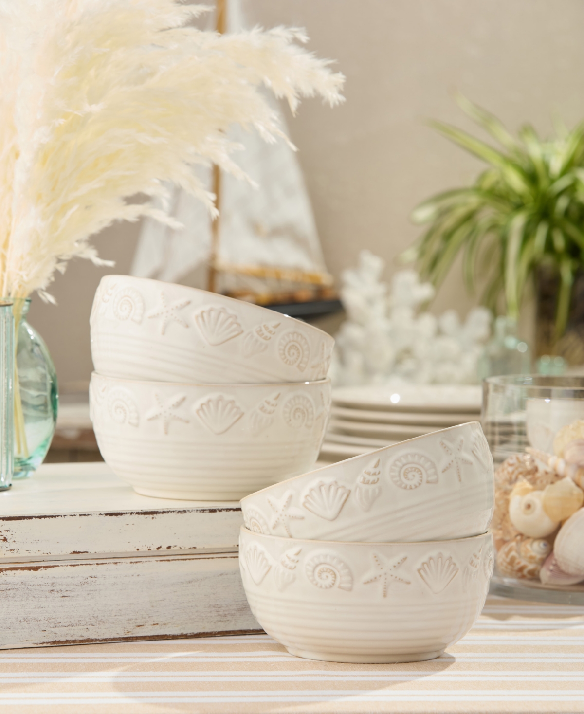 Certified International Coastline Cereal Bowls, Set of 4