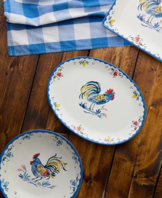 French Rooster Oval Platter