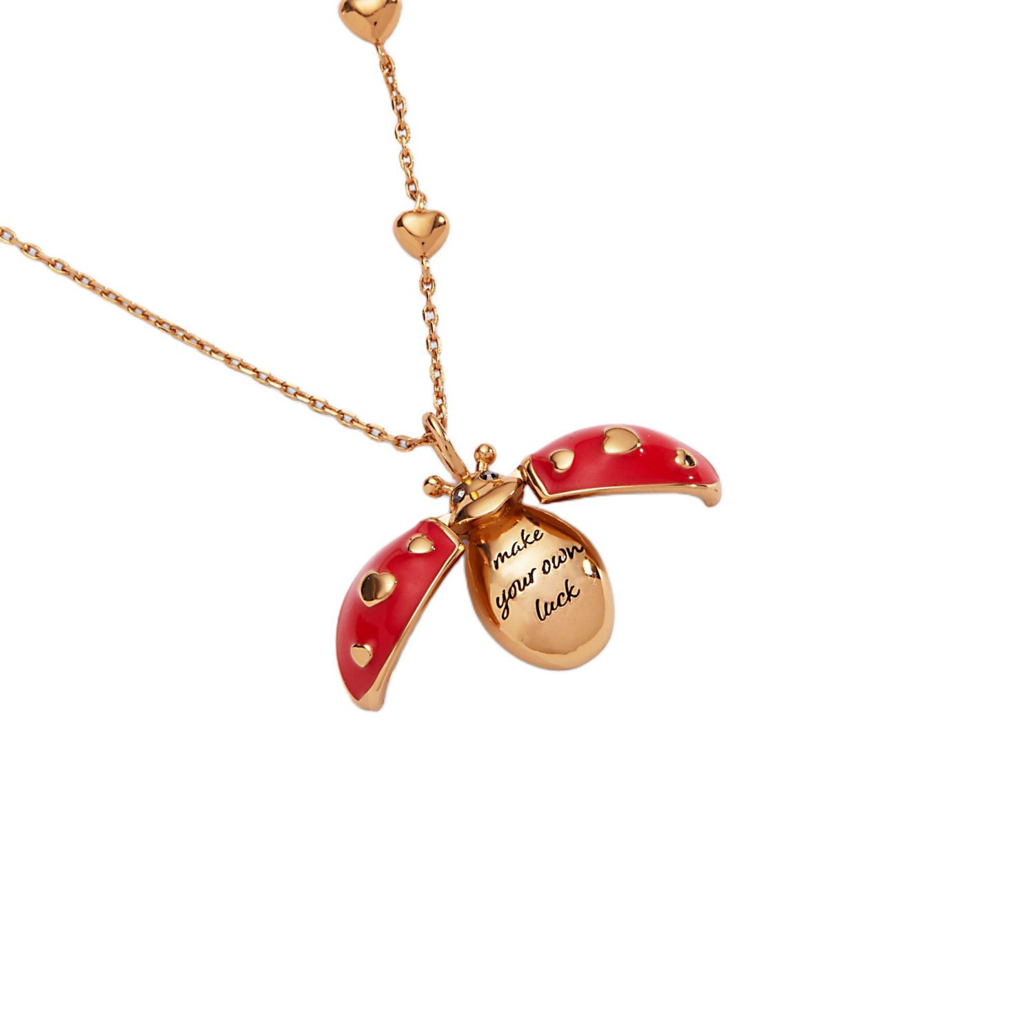 Make Your Own Luck' Ladybug Locket Pendant