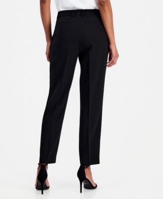 Women's Crepe Grace Mid Rise Straight-Leg Ankle Pants