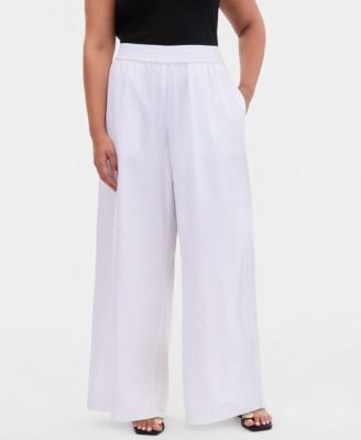 Plus Size Pull-On Wide-Leg Pants