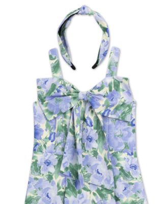 Girls' 7-16 Floral Print Sleeveless Dress