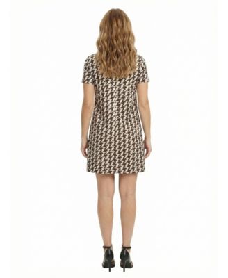 Petite Geometric Mini Shift Dress