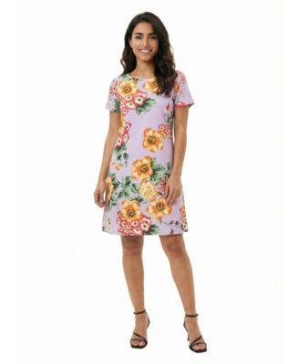 Petite Floral Round Neck Dress
