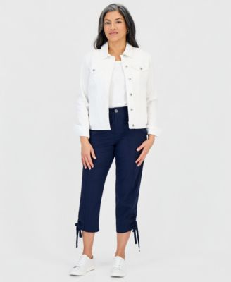 Petite Cropped Tie-Hem Pants