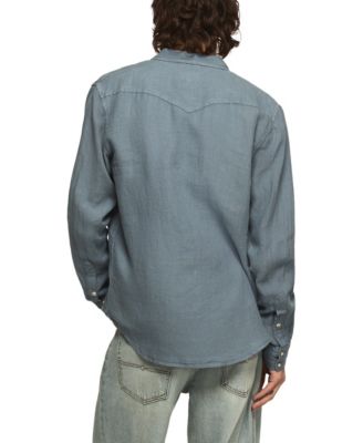 Men's Spread Collar Western Shirt