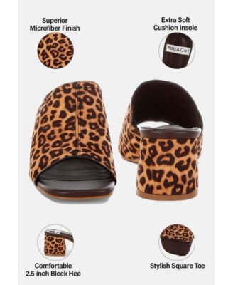 Rag and Co Womens Carmila Square Toe Block Heels