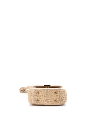 Mini Greca Goddess Top Handle Bag Embossed Leather