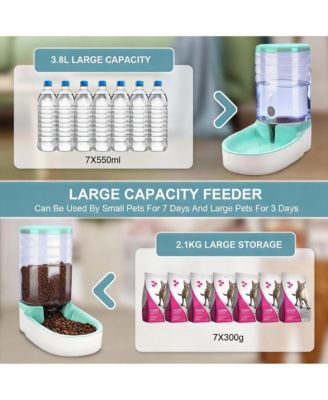 Automatic Pet Feeder and Water Dispenser, 5.2L Capacity, BPA Free, Durable Design
