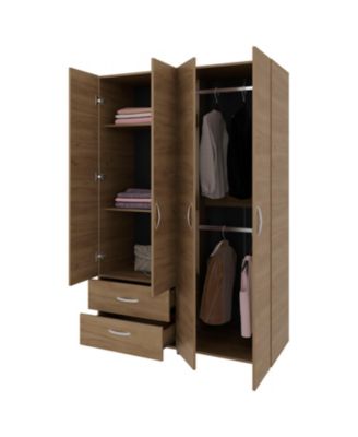 Fifty Modern 2-Door Wardrobe with Shelves and Drawers