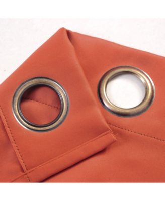 100% Polyester 250 GSM Riley 100% Blackout Grommet Panel 54" x 45" Spice