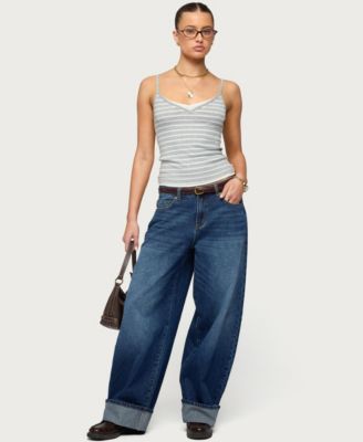 Women's Layered Contrast Striped Tank Top