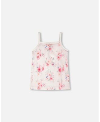 Girl's Cotton Tank Underwear Printed Flowers