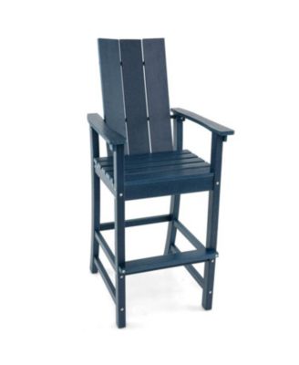 Outdoor Adirondack Bar Height Chair with Ergonomic Back