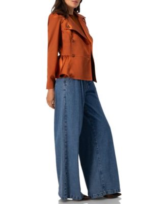 Women's Short Double-Breasted Trench Coat