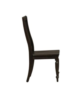 Harvest Home Slat Back Side Chair in Chalkboard