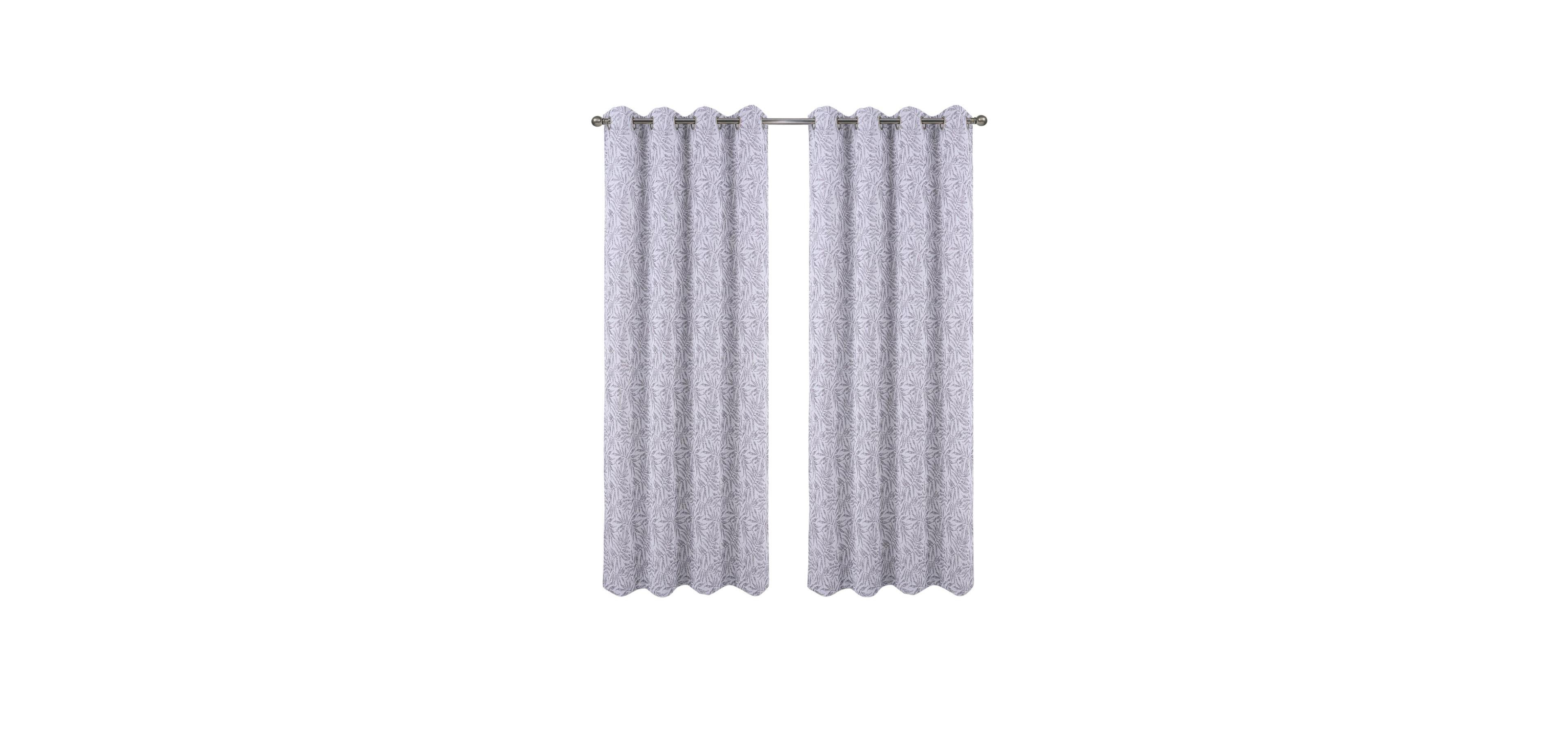 Rt Designers Collection 100% Polyester 140 Gsm Liana Jacquard Grommet Curtain Panel 54" x 84
