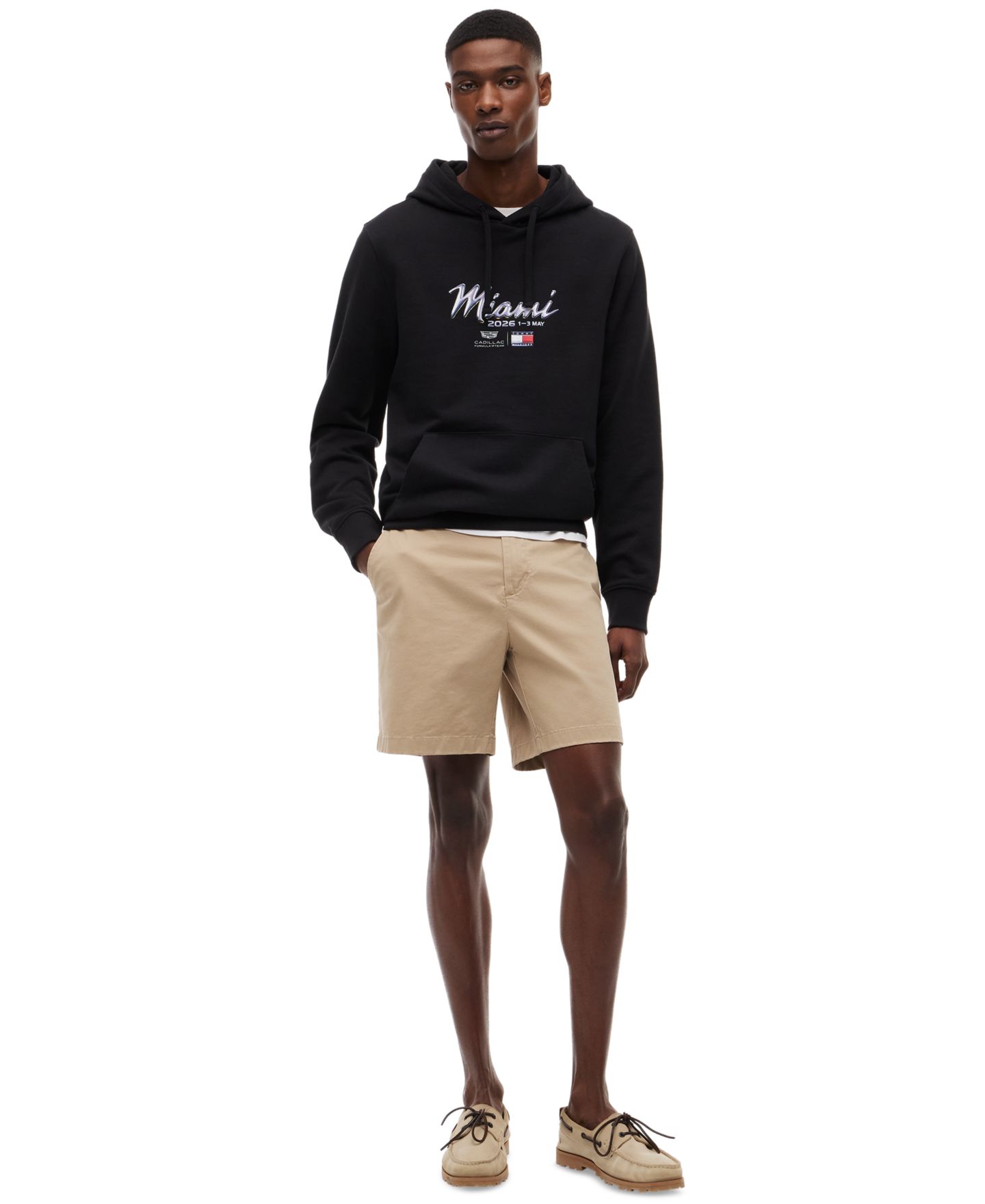 Мужское худи Tommy Hilfiger x Cadillac F1® Miami Graphic, цвет: Чёрный — фото 2