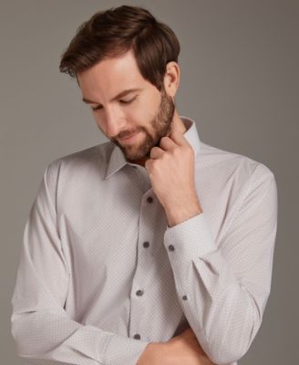 Men's Regular Fit Micro Dot Dress Shirt