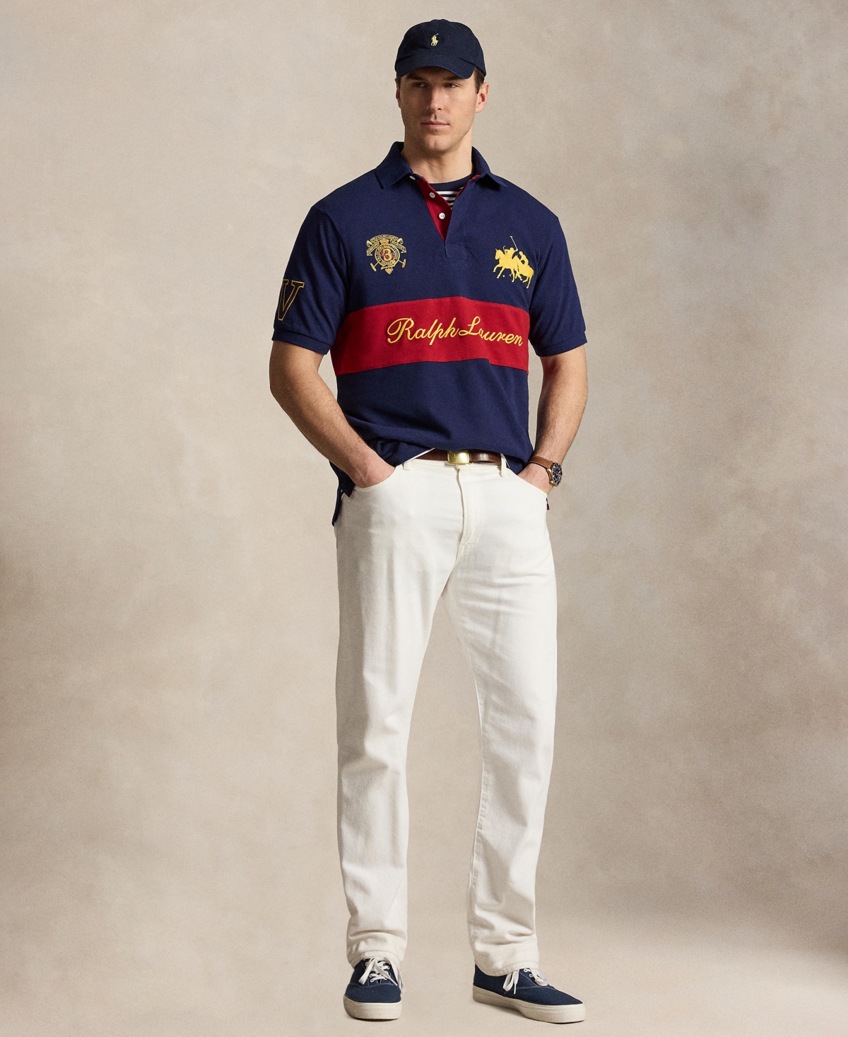 Polo Ralph Lauren Men's Big & Tall Dual Player Mesh Shirt
