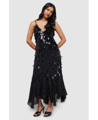 Women's Premium Teardrop Embellished Midi Dress