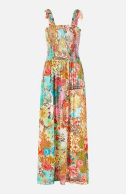 Women's Patchwork Split Hem Maxi Dress