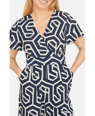 Women's Sculpting Wrap Wide Leg Maxi Jumpsuit