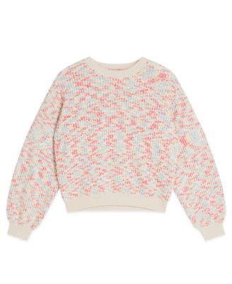 Girls' 7-16 Crewneck Popcorn Sweater