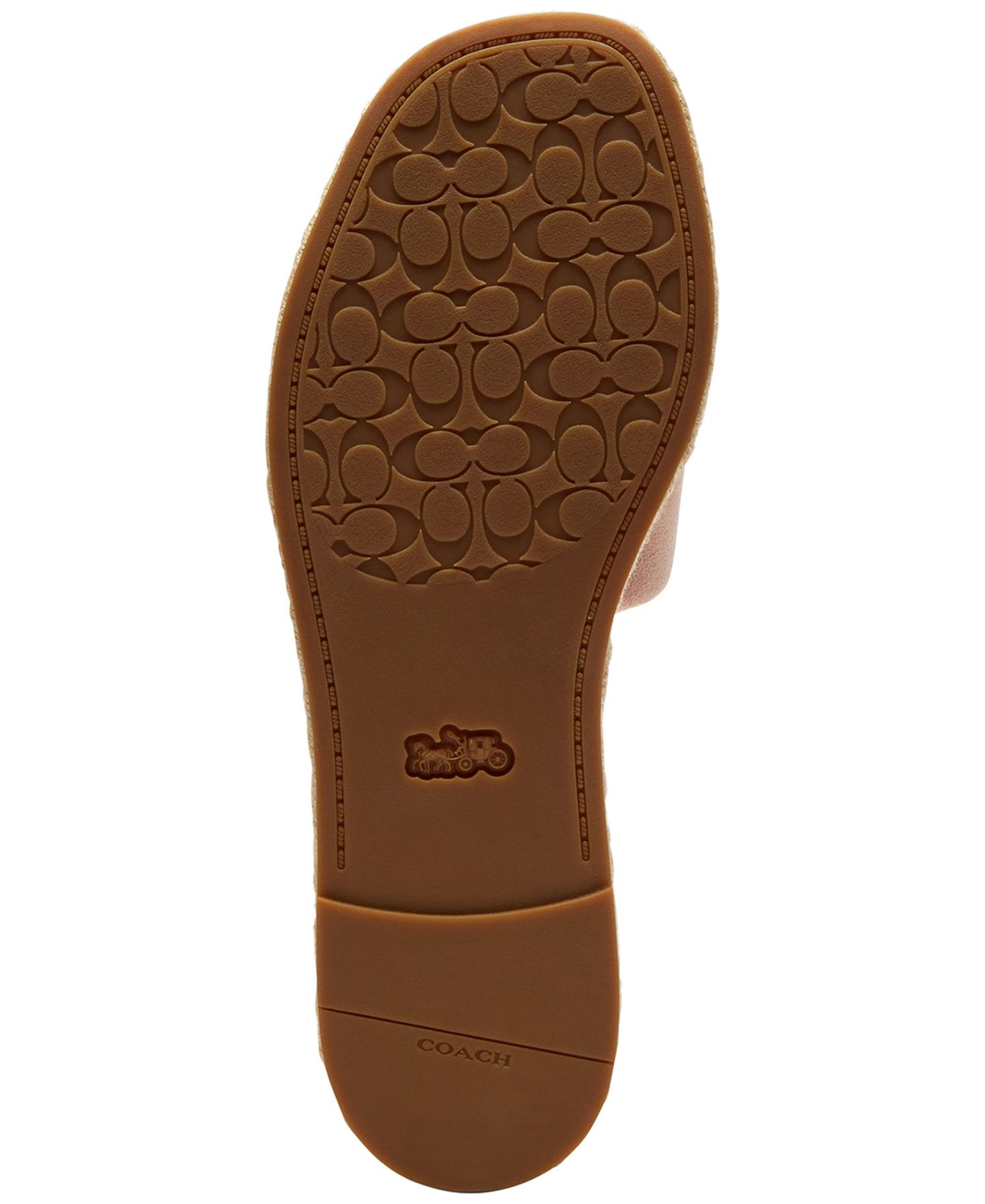 Женские сандалии COACH Holly Espadrille Slip-On, цвет: Розовый замшевый — фото 5