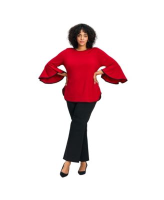 Women's Ivana Contrast Bell Sleeve Top