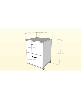 2-Drawer Essentials Rolling Filing Cabinet.