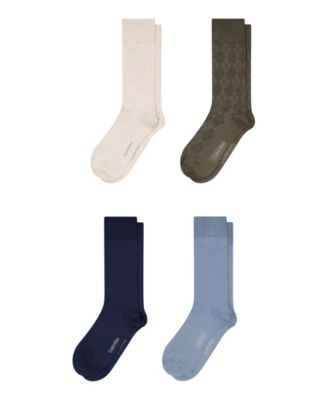 Men's Crew Dress Socks, 4-Pack